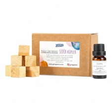 Doğal Güve Kovucu Sedir Küpler & Sedi Ağacı Yağı Seti