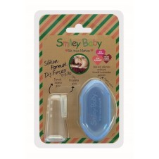 Smiley Baby Mavi Saklama Kaplı Parmak Fırça