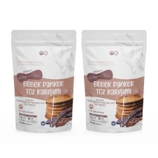 2'li Organik Keçiboynuzu Unlu Bebek Pankek Toz Karışımı 300 Gr +8 Ay