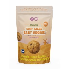 Organik Kuru Üzümlü Yumuşak Bebek Kurabiyesi 125 Gr