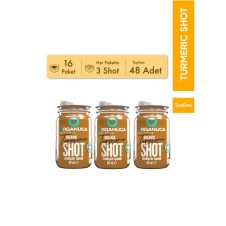 Avantajlı 16 Paket 3'lü Organik Zerdeçallı İçecek Turmeric Shot 60 Ml-48 Adet