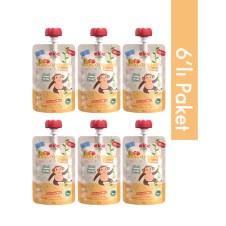 6’lı Mango Monkey Organik Karışık Meyve Püresi 110 Gr (6 Adet)
