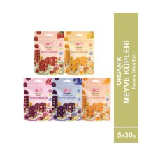 OG 5'li Organik Meyve Küpleri (Nar, Portakal, Mango, Çilek, Yaban Mersini)