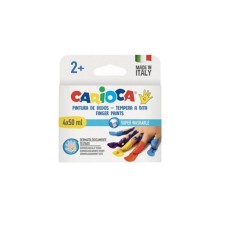 Carioca Bebek Parmak Boyası 4 Renk 4x50 Ml Süper Yıkanabilir +2 Yaş