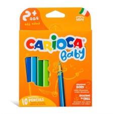 Carioca Jumbo Bebek Üçgen Kuru Boya Kalemi 10'lu +2 Yaş