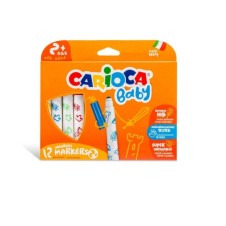 Carioca Jumbo Bebek Süper Yıkanabilir Keçeli Boya Kalemi 12'li +2 Yaş